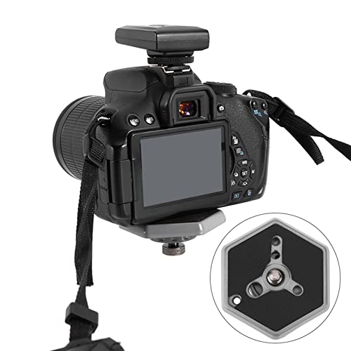 Tbest Hexagon Quick Release Plate for Tripod Camera, bogen Quick Release,Quick Release Plate,Hexagonal Quick Release Plates 3049 1 4 Screw for 030?14 RC0 3063 Photo Studio Acces