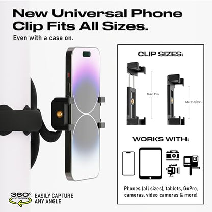 Tenikle PRO Volcano Red - Flexible Tentacle Tripod for Mobile Phone and Action Camera GoPro, Insta360, DJI Osmo, Bendable Suction Cup Camera Mount & Holder, iPhone & Android Compatible