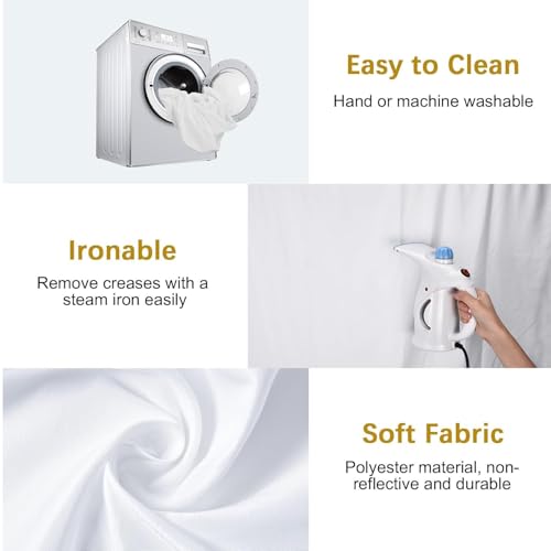 UTEBIT 6X9FT White Background for Photography Photo Booth Backdrops for Photoshoot Backgrounds Screen Video Recording Parties Curtain, Low Temperature Ironing to Remove Wrinkles - size: 6x9FT