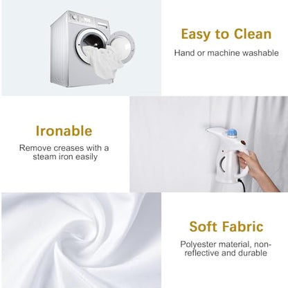 UTEBIT 6X9FT White Background for Photography Photo Booth Backdrops for Photoshoot Backgrounds Screen Video Recording Parties Curtain, Low Temperature Ironing to Remove Wrinkles - size: 6x9FT