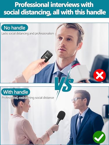 YOUSAHRES Interview Microphone Handheld Adaptor for DJI Mic 1/2, Mic Holder Stand Lavalier Interview Mic for DJI Wireless Microphone - color: DJI mic holder mic cover