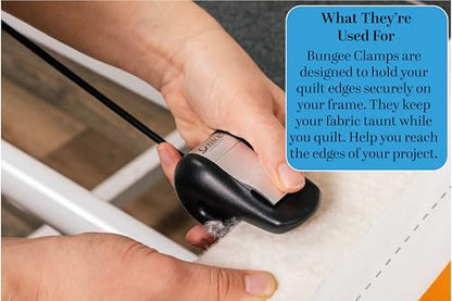Grace Bungee Clamps, Fabric Clips for Longarm Quilting Frames