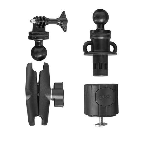 New Upgrade 360 Degree Kayak Action Camera Mount Universal Adjustable,Compatible with Hero 12 11 10 9 8 7,Ball Head Camera Mount,Kayak Rail Track Camera Holder