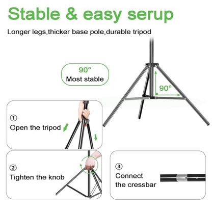 10x8.5 ft Adjustable Green Screen Backdrop Kit with Stand, Photo Background Support System for Video Streaming, Photography, Studio, Parties, Events - size: 8.5x10 ft