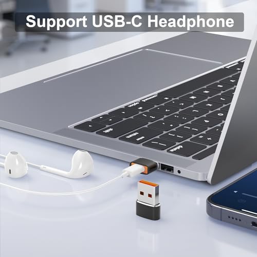 10pack USB to USB C Adapter, USB C Female to USB Male Adapter, Fast Charging & Data Transfer for iPhone17 16 15 Plus Pro Max, iPad Air Mini 6 7, Samsung Galaxy S25-S22, iPad Air, Pixel