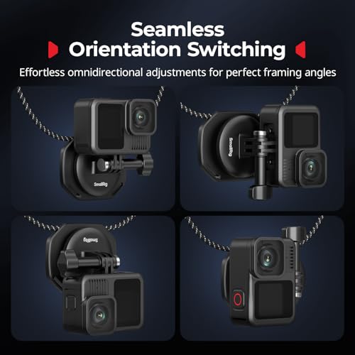 SMALLRIG Magnetic Neck Mount for Action Cameras, Quick Release Chest Mount with Strap, POV Vlogging for GoPro Hero 13/12/11/10/9, for DJI Osmo 360/Nano/Action 6/5 pro/4/3, for Insta360 Ace Pro 2-5360 - style: for Action Camera (Magnetic)