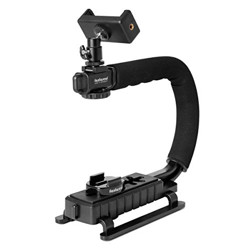 Fantaseal 4in1 DSLR/Mirrorless/Action Camera +Camcorder +Smartphone Stabilizer Holder We-Media YouTube Vlog Low Position Video Rig Mount Fit for GoPro Sony DJI OSMO Action Nikon Canon iPhone Samsung