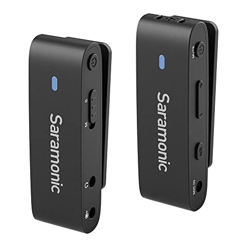 Saramonic Blink300 B1 Wireless Lavalier Microphones for Cameras Camcorder DSLR PC Computer, Noise Cancellation, 164ft Transmission, 3.5mm Wireless Lapel Mic for Video Recording Vlog Live Streaming - color: Blink300 B1