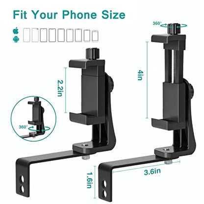 Universal Cell Phone Holder Mount 360° Smartphone Compound Bow Adapter for Smartphone Camera with 2 Installation Methods