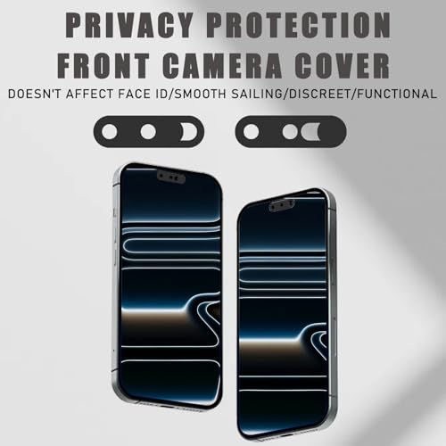 Front Camera Cover Compatible for iPhone 17 Pro Max/ 17 Pro/17 Air/17,Webcam Cover Protect Privacy and Security,Not Affect Face ID,Strong Adhesive-Black-Updated Version - color: Black