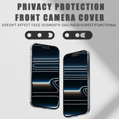 Front Camera Cover Compatible for iPhone 17 Pro Max/ 17 Pro/17 Air/17,Webcam Cover Protect Privacy and Security,Not Affect Face ID,Strong Adhesive-Black-Updated Version - color: Black