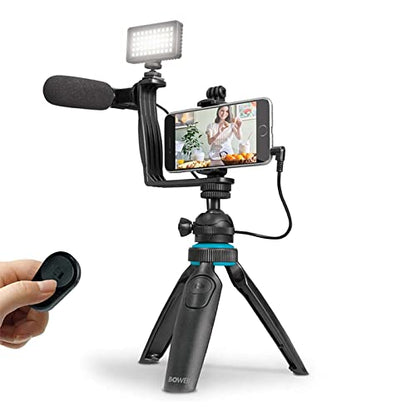 Bower Smart Photo Vlogger Kit with LED, Microphone, and Remote