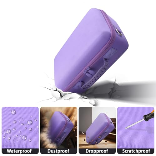 Camera Case Compatible with Canon EOS Rebel T7/T100/R50/R100/R5/R6 V//R6 Mark II DSLR Camera with 18-55mm Lens,Sony,Nikon DSLR Camera Protective Case with Shoulder Strap (Purple Case) - color: Purple Case