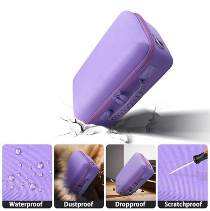 Camera Case Compatible with Canon EOS Rebel T7/T100/R50/R100/R5/R6 V//R6 Mark II DSLR Camera with 18-55mm Lens,Sony,Nikon DSLR Camera Protective Case with Shoulder Strap (Purple Case) - color: Purple Case