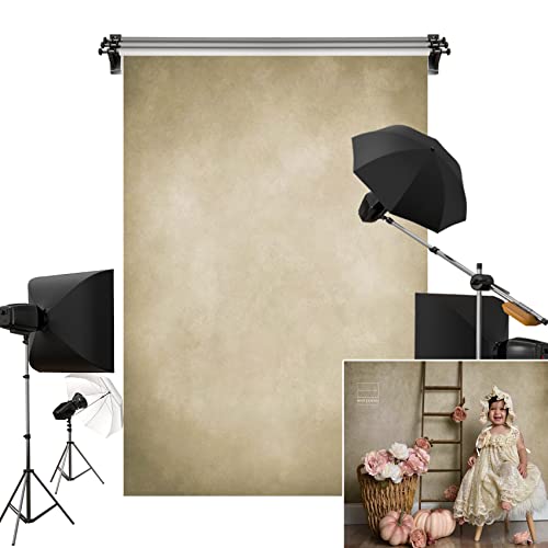 Kate 10x15ft/3m(W) x4.5m(H) Tan Backdrop Texture Brown Background Portrait Photography Studio Props - color: Tan, size: 10x15ft