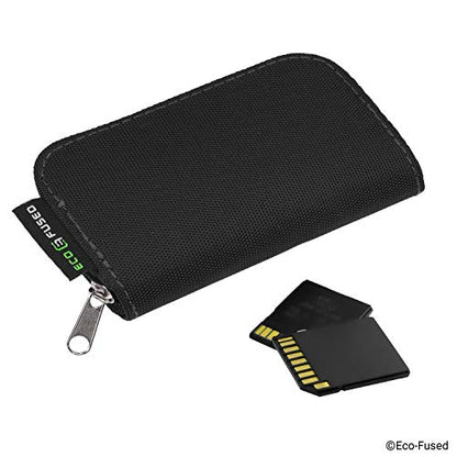 Eco-Fused Memory Card Case - Fits up to 22x SD, SDHC, Micro SD, Mini SD and 4X CF - Holder with 22 Slots (Black & Grey / 22 Slots - 2 Pack) - color: Black & Grey / 22 slots - 2 pack