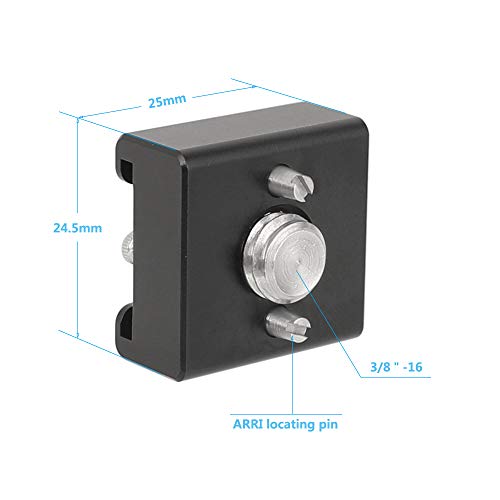 CAMVATE 3/8"-16 Cold Shoe Mount Adapter Compatible for ARRI-Locating Pin