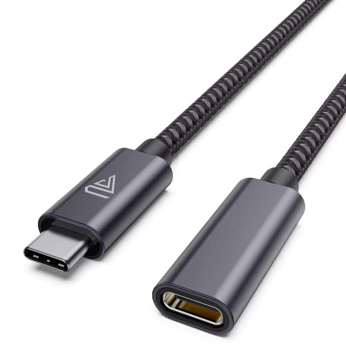 Faracent USB C Extension Cable (20Gbps/240W/1.5FT/0.5M), USB 3.2 Type C 3.1 Male to Female Extension Charging & Sync for iPhone Pixel PSVR2 MacBook Air Pro/iPad Dell XPS Surface Book Grey - color: Grey, size: 1.5ft*1
