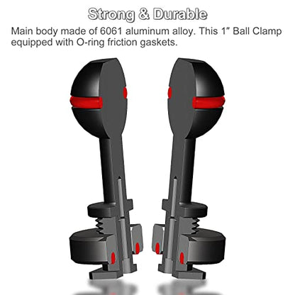 MINIFOCUS 1" Ball Head Cold Shoe Base Adapter, Universal Ball Joint Bracket with Cold Shoe Base Adapter for Diving Light Underwater Camera Waterproof Housings Case Video/Flash/Strobe Hot Shoes - color: Cold Shoe