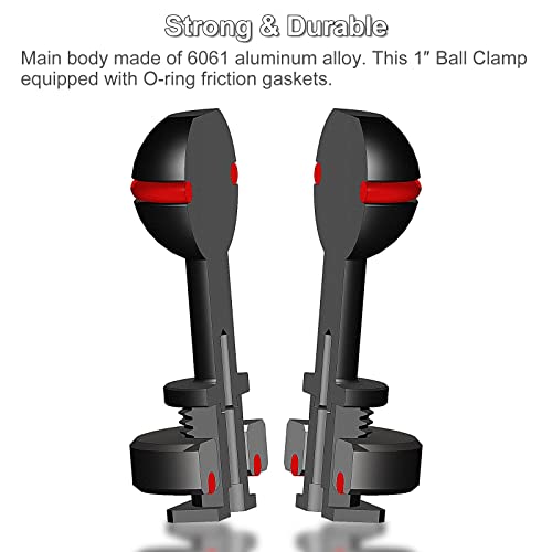 MINIFOCUS 1" Ball Head Cold Shoe Base Adapter, Universal Ball Joint Bracket with Cold Shoe Base Adapter for Diving Light Underwater Camera Waterproof Housings Case Video/Flash/Strobe Hot Shoes - color: Cold Shoe