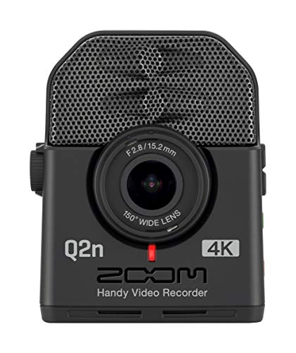 Zoom Q2n-4K Video Recorder for Music, Podcasts & Streaming with 4K Video, Stereo Microphones, Webcam Mode | 4k/30p Video, 150 Degree Wide-Angle Lens, Built-in Xy Stereo Mics, 48 Khz/24-Bit Audio, USB Webcam, Microsd Slot
