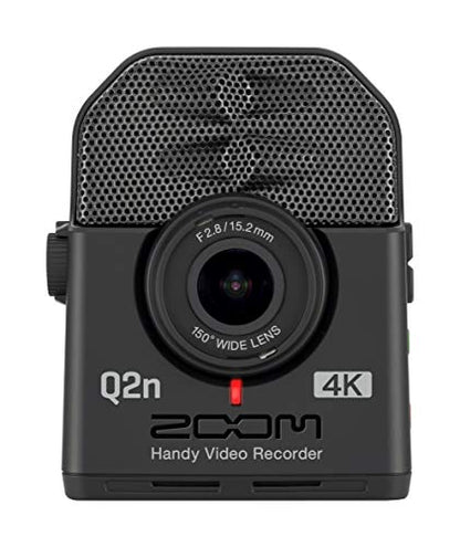 Zoom Q2n-4K Video Recorder for Music, Podcasts & Streaming with 4K Video, Stereo Microphones, Webcam Mode | 4k/30p Video, 150 Degree Wide-Angle Lens, Built-in Xy Stereo Mics, 48 Khz/24-Bit Audio, USB Webcam, Microsd Slot