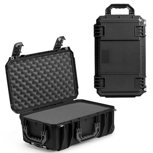 Seahorse 830 Professional Camera Case with Customizable Accuform Foam, TSA Approved, MIL‑Spec, IP67 Waterproof, USA Made for Photographers and Travel Enthusiasts - color: Black, size: 830, style: Foam