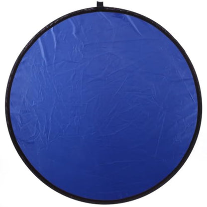 REFLEX CAMERA 7-in-1 Photography Reflector (Round) – Translucent/Silver/Gold/White/Black/Blue/Green – Light Diffuser & Chroma Key Background Kit with Carrying Case (60cm/23) - size: 60cm/23in