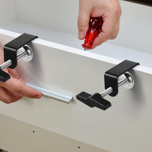 Totority 360-Degree Rotatable Metal Base I-Clip Clamp, Durable Adjustable Desk C-Clamp 3.54x2.17x1.38In for Secure Workholding, Space-Saving Suspension Arm, Stable & Reliable for Home, Office