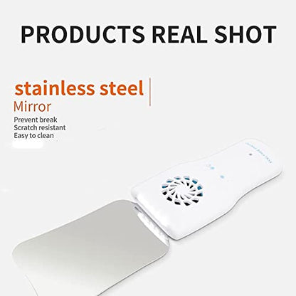 Dental Photography Mirrors Anti-Fog Intraoral Mirrors with LED Handle, Double-Sided Reflector Orthodontics Mirror Dental Care Kits