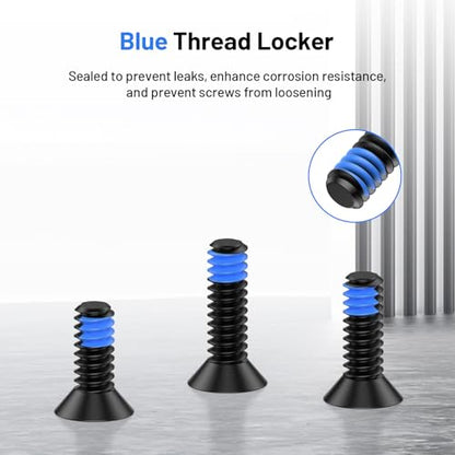 Red Dot Screw Kit 9 Pcs #6-32 Screw Diameter 7mm Includes 9.5mm/11mm/12.5mm Blue Thread Locker Stainless Steel Red Dot Sight Screws for Trijicon RMR/SRO Optical Mounts