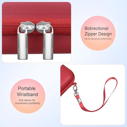 Elonbo Carrying Case for Canon PowerShot ELPH 360 HS A/ 360 HS/ 360/ IXY 650 Digital Camera, Canon PowerShot ELPH 330/190/160/115/130/110 Camera Hard Travel Bag, Mesh Pocket fits Battery Cable, Red - color: Red