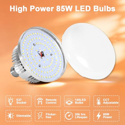 Softbox Lighting Kit 2pack,Thoslatay16x16in Soft Box Upgrade 85W 2700-6400K 100-240V LED Bulbs Professional Photography Lighting Kit, Photo Studio Lights for Photoshoot/Video Recording/Live Streaming