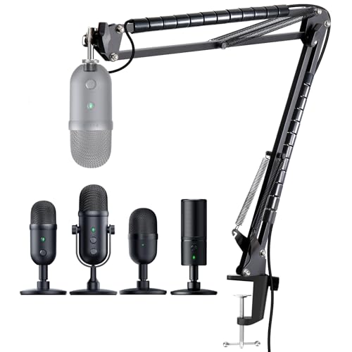 Mic Boom Arm for Razer Seiren V3 Mini Microphone - Adjustable Mic Arm Compatible with Razer Seiren V2 X, Seiren Mini and Seiren X, Mic Stand Great for Streaming, Gaming, Podcast by YOUSHARES - color: Razer V2X