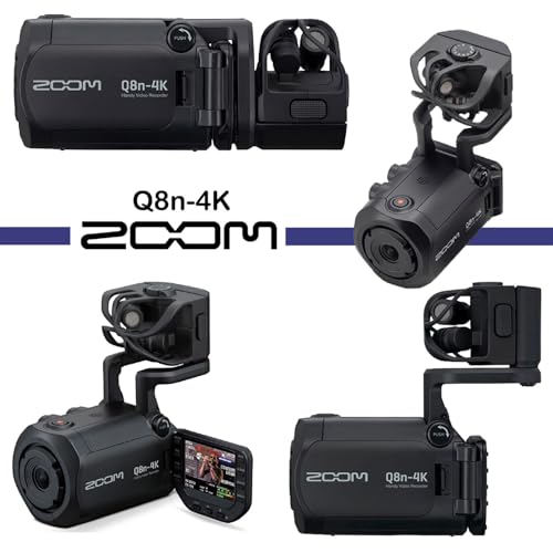 Zoom Q8n-4K Ultra HD Handy Video Recorder Bundle with 128GB microSDXC Card, Table Tripod Hand Grip, SLR Gadget Bag, USB Card Reader, Rechargeable Battery, Charger, and Microfiber Cleaning Cloth