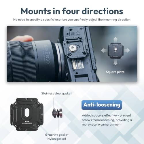 FALCAM F38 Quick Release Kit V2, Quick Release System, Base and Plate with 1/4" and 3/8" Screw Thread for Tripod, Monopod, Stabilizer, Slider - F38B3404 - size: F38 QR Kit V2