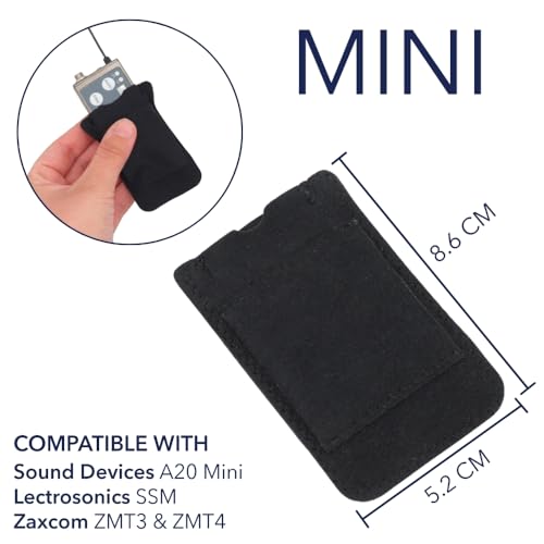 URSA Belt Pouch with Clips - Versatile Rigging for Wireless Transmitters (Black, Mini) - color: Black, size: Mini