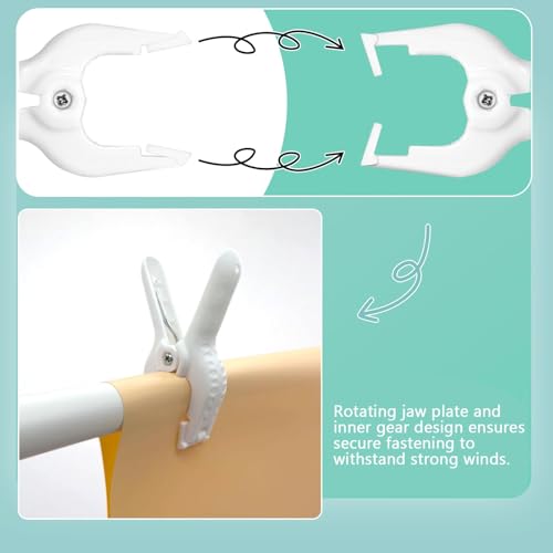 Rosellas 6 Pack 4" Balloon Arch Clips, Plastic Spring Clamps Heavy Duty, Backdrop Clips for Valentine's Day Balloon Arch, Tablecloth Clip, Backdrop Stand, Wedding Photography Studio Decoration