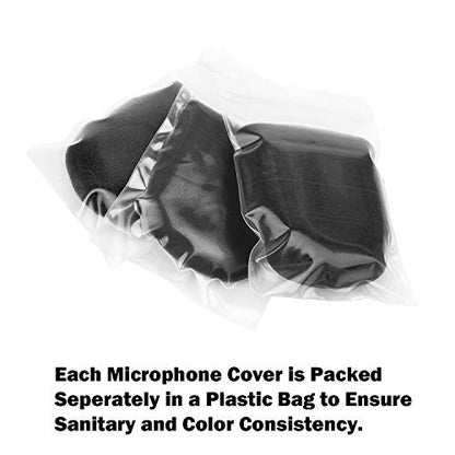 ChromLives Microphone Cover Microphone Windscreen Foam Cover Black Top Grade 6 Pack - color: 6 Pack