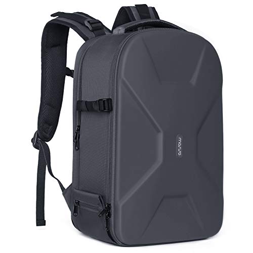 MOSISO Camera Backpack, DSLR/SLR/Mirrorless Photography Camera Bag 15-16 inch Waterproof Hardshell Case with Tripod Holder&Laptop Compartment Compatible with Canon/Nikon/Sony, Gray - color: Gray