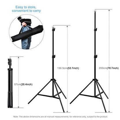 PULUZ Blue Green Red Screen Backdrop Kit with Tripod Stand, 6.5x6.5ft Green Screen Stand for Content Creation and Virtual Backgrounds, Blue Red Photo Background with Backdrop Stand for Photography - size: 6.5x6.5 Ft Backdrop Kit