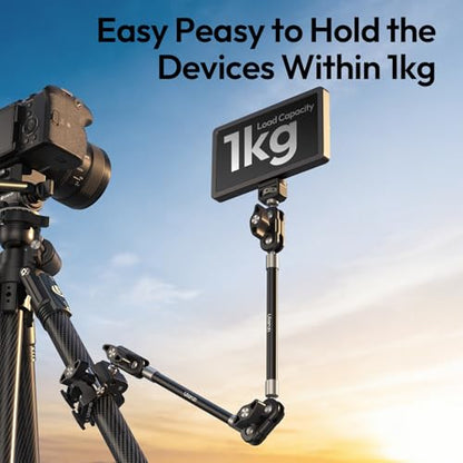 ULANZI CO78 22" Magic Arm with Super Clamp Desk C Clamp, 1kg Load Articulating Arm, Overhead Phone Mount Holder for Compact Camera, Action Camera, Small Video Light, Cell Phone,Monitors