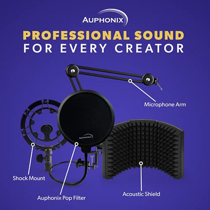 Pro Microphone Shock Mount - Mic Holder Compatible w/Blue Yeti, Snowball & Pro Microphones