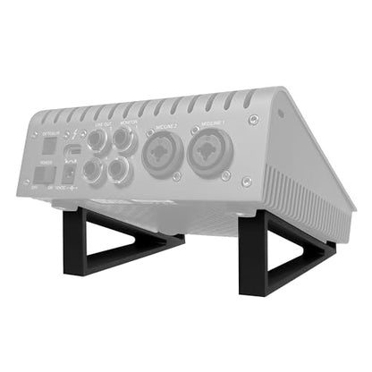 Musiin Audio Interface Stand compatible with SSL2+ MK2,ID14 MK2,ID4 MK2,Apollo X 4,and more.Minimal design with solid triangle frame saves space and keeps your setup stable and professional (black) - color: Black