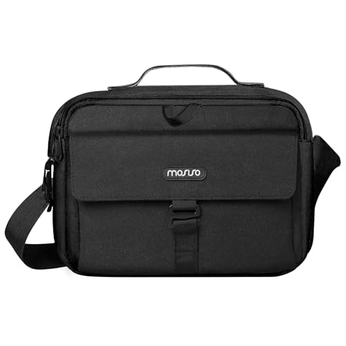 MOSISO Camera Shoulder Bag Case Crossbody Sling Purse, DSLR/SLR/Mirrorless Compact Padded Photography Handbag with Rain Cover Compatible with Canon/Nikon/Sony Cameras and Lenses, Black - color: Black