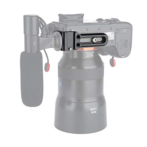 NICEYRIG Right Angle Dual Cold Shoe Mounts Bracket, Cold Shoe Extension Bar with Quick Release NATO Rail, 1/4'' Threads - 376