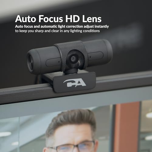 Cyber Acoustics CA Essential Super HD Webcam (WC-3000) USB Webcam, 5MP Super HD Video up to 2592x1944 at 30fps, Autofocus & Light Correction, Dual Omnidirectional Mics - size: WC-3000