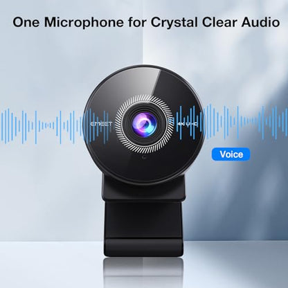 EMEET C950 4K Webcam for PC - PDAF Autofocus, USB Webcam with Microphone & Physical Privacy Cover, 1080P@60FPS, USB 2.0 Plug&Play, No Tripod Hole, Web Cam w/ 70°View for Meeting/Online Classes/Zoom - style: 4K Updated PDAF Autofocus