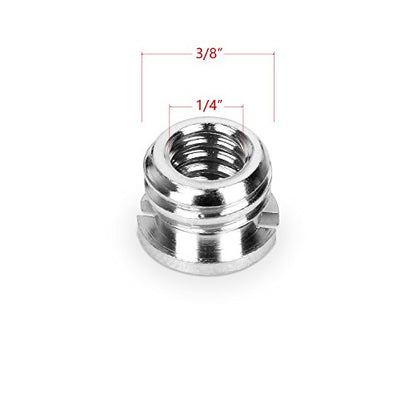 3 Pieces 1/4" 3/8" Tripod Screw Converter Adapter Flash Light Stand Connector Camera Spigot for DSLR Camera,Tripod,Shoulder Rig,Lighting Equipment,Camera Cage,LED Panel,GoPro