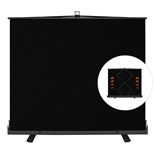 EMART 77x92in Collapsible Chromakey Panel Black Screen for Photo Backdrop Video Studio,Portable Pull Up,Solid Aluminium Base Wrinkle-Resistant Fabric,Auto-Locking Air Cushion Frame - color: Black, size: 77x92in